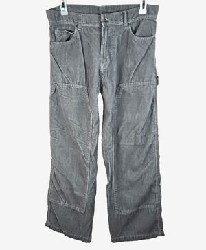 Y2K No Boundaries Corduroy Pants 32x30 Cargo Double Knee Baggy Distressed Skater
